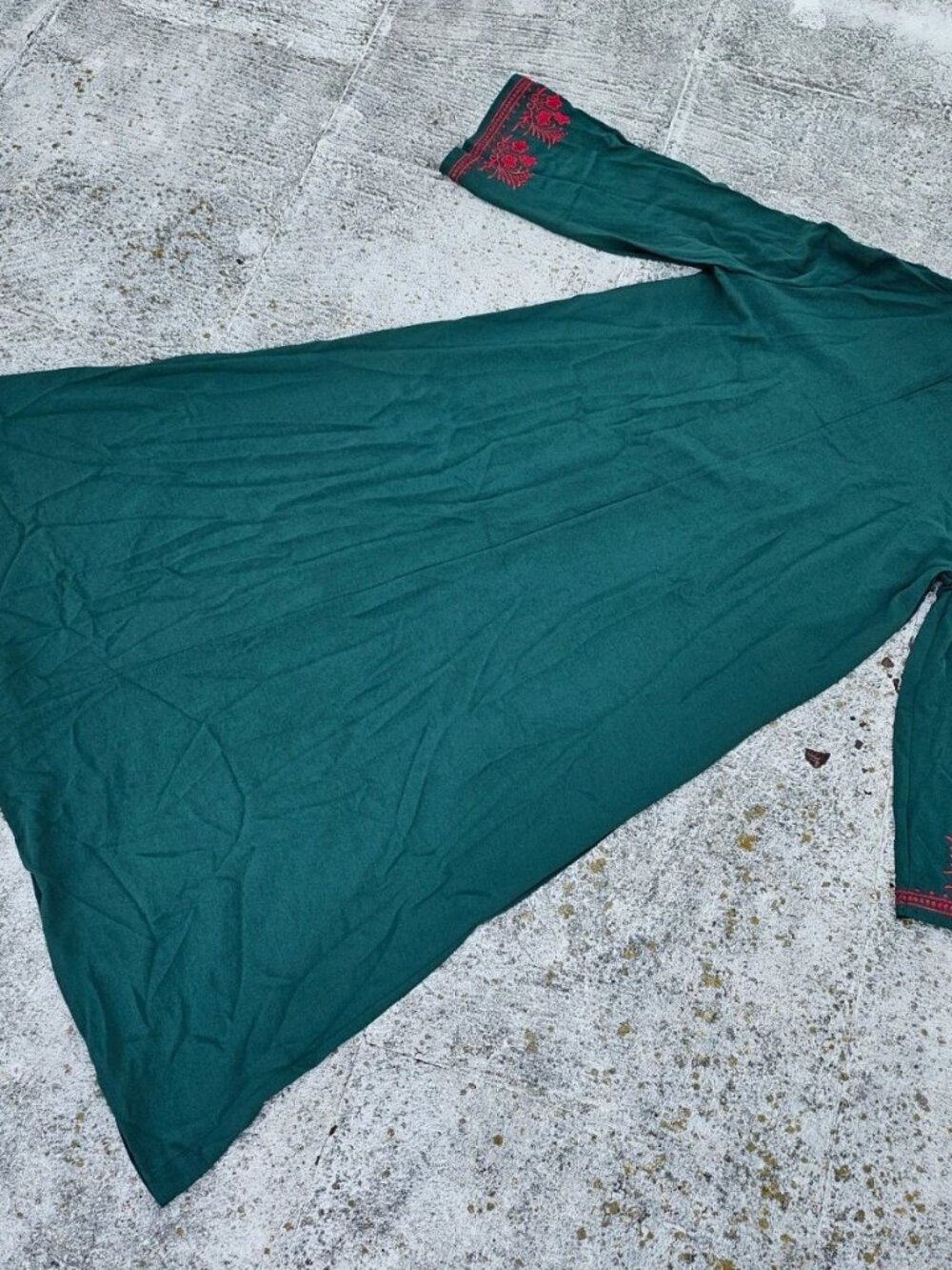 Women Dress Elegant Embroidered Arabian Gown Abaya Long Dress Burkha Size XL - Picture 5 of 12